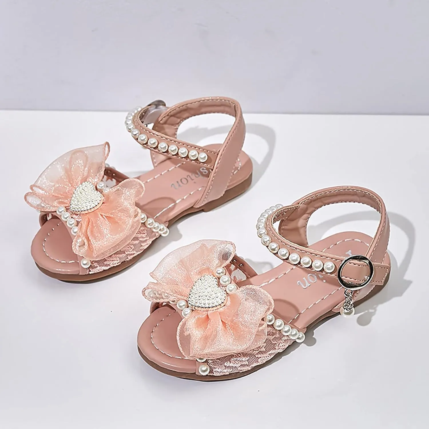 sfdgfhyf Little Kid Nonslip Sneakers Girls Sandals Kids Open Toe Ankle Strap Dress Shoes Wedding Party For Toddler Kids