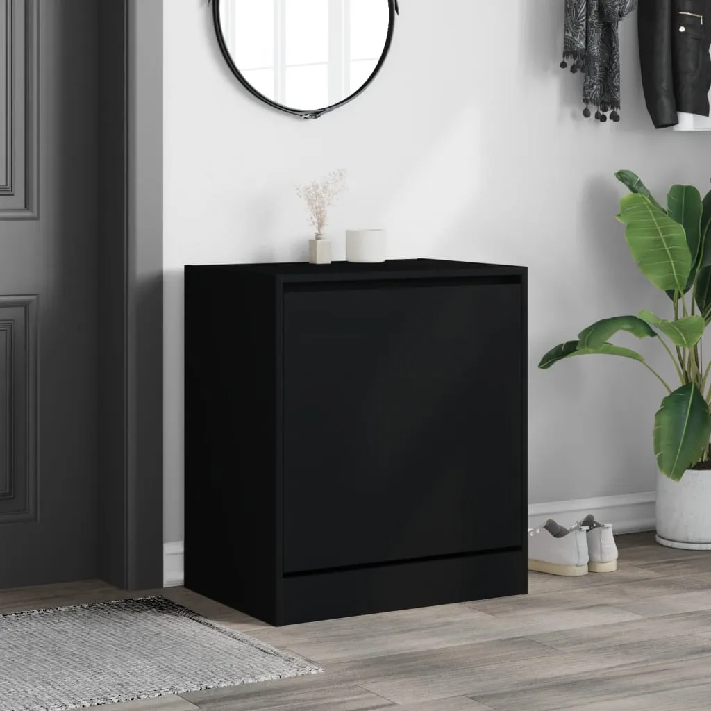 Shoe Cabinet Black 60x42x69 cm Engineered Wood