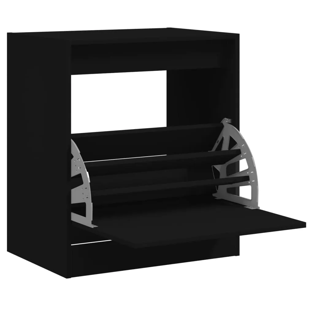 Shoe Cabinet Black 60x42x69 cm Engineered Wood
