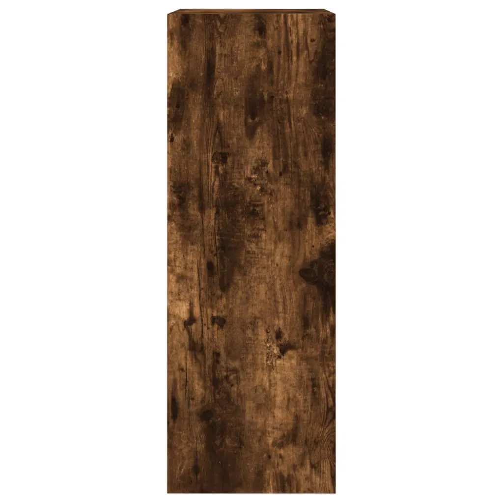 Shoe Cabinet Smoked Oak 60x34x96.5 cm Engineered Wood