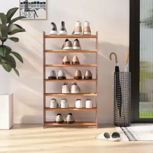 Shoe Rack Brown 65x24x117 cm Engineered Wood