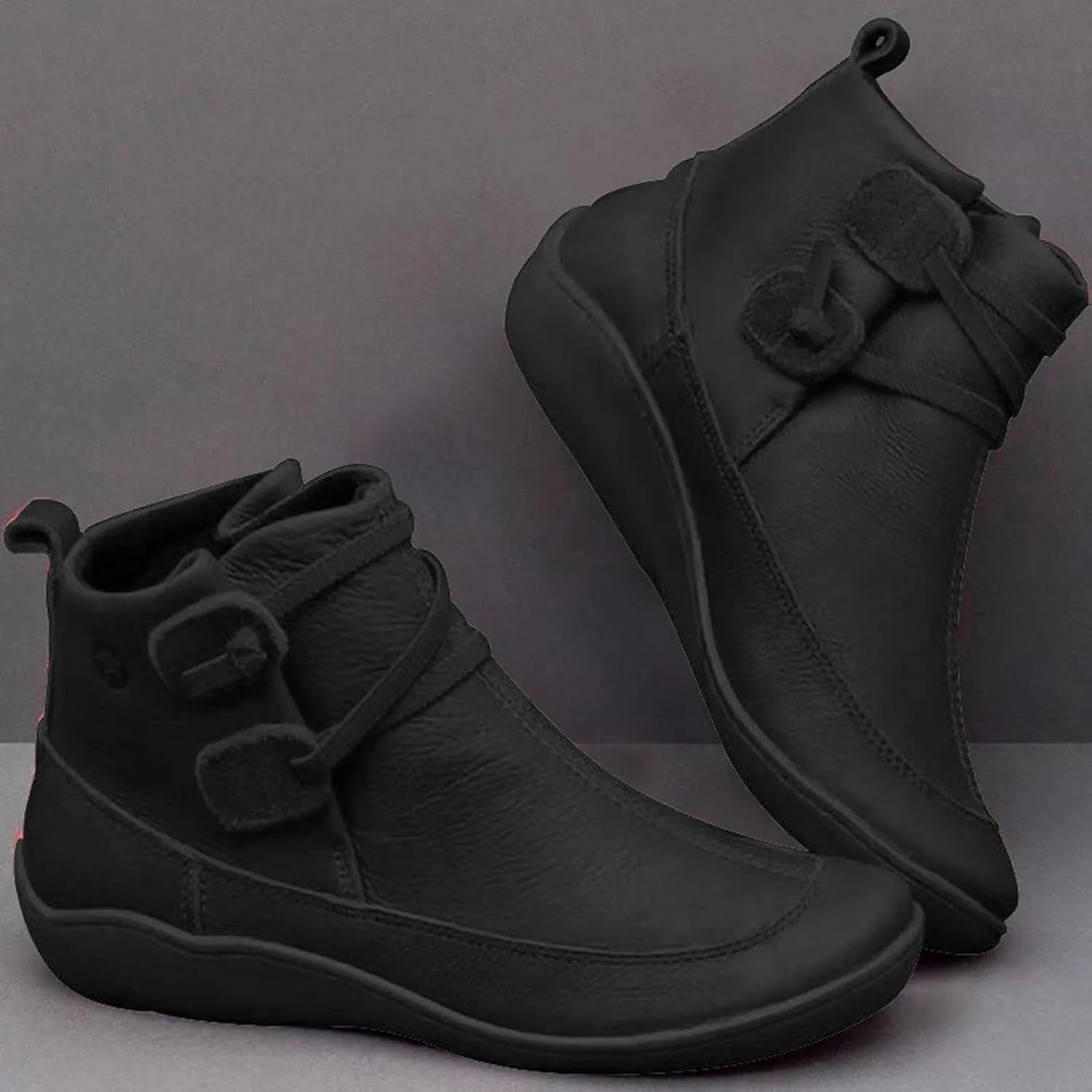 Snow Boots for Women Ankle Women Ankle Booties Boots for Women Brown Wedge Bootie for Women Comfortable Indoor and Outdoor Soft Sole Fashion Slip on Pointed Toe Chunky Stacked Heel