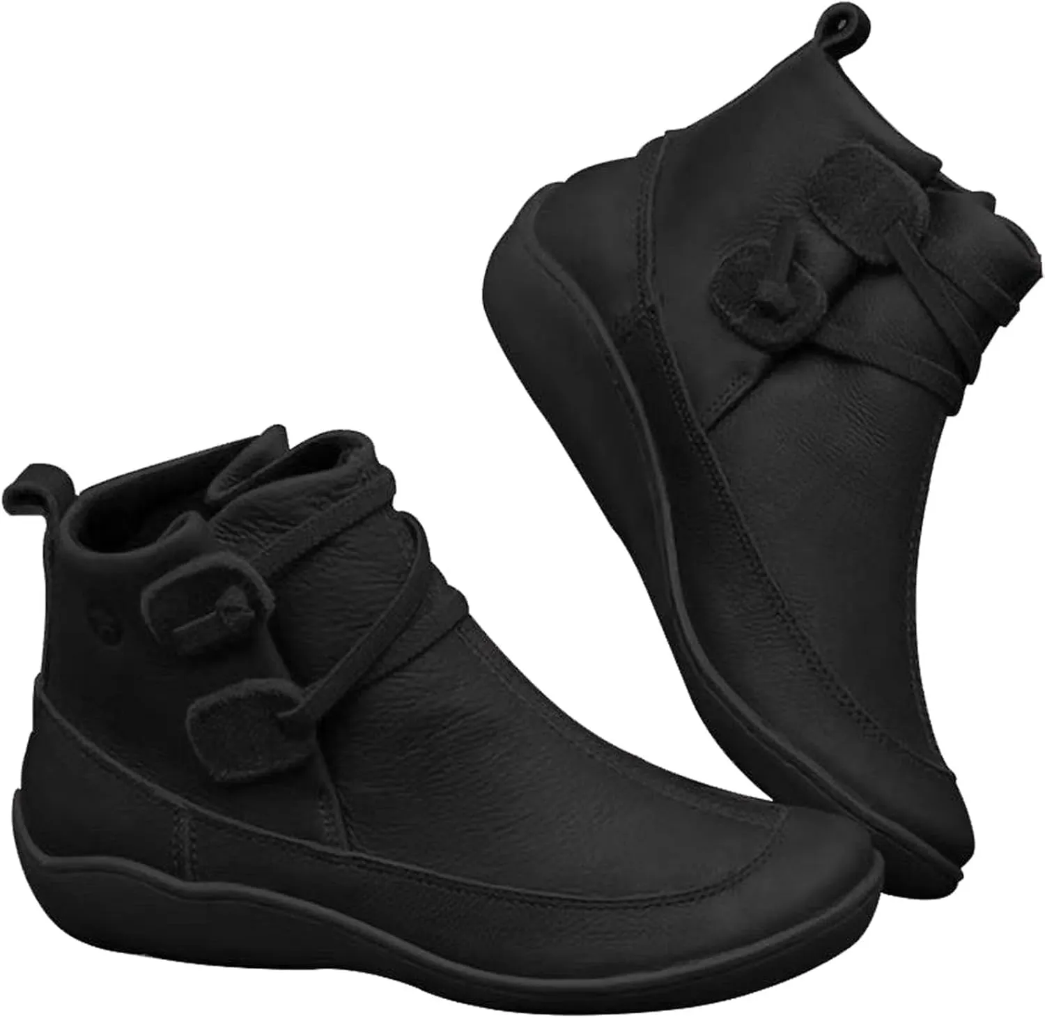 Snow Boots for Women Ankle Women Ankle Booties Boots for Women Brown Wedge Bootie for Women Comfortable Indoor and Outdoor Soft Sole Fashion Slip on Pointed Toe Chunky Stacked Heel