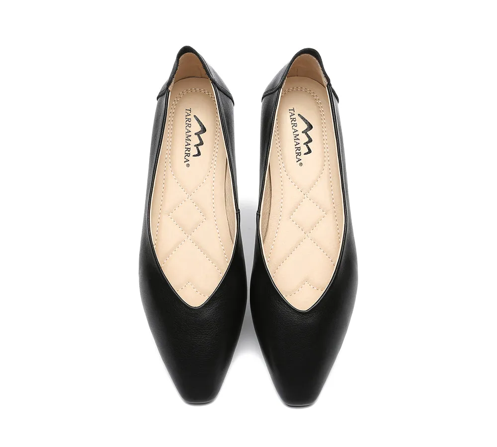 TARRAMARRA® Pointed Toe Leather Ballet Flats Women Everly