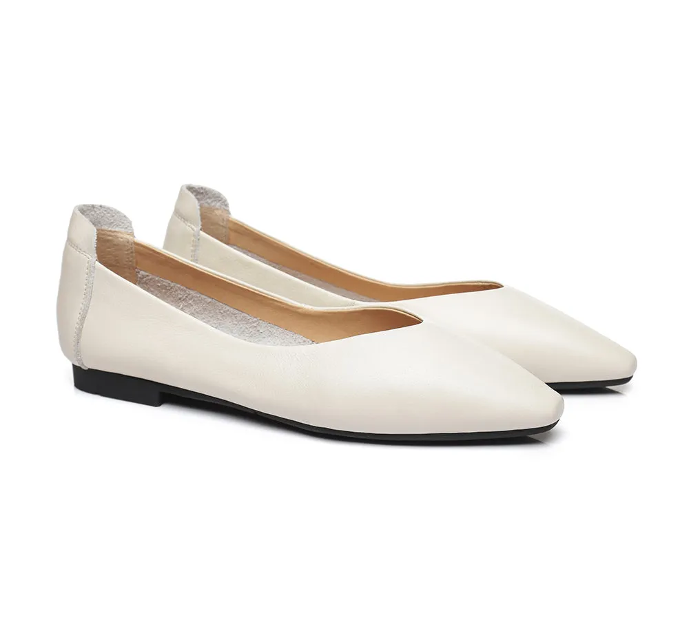 TARRAMARRA® Pointed Toe Leather Ballet Flats Women Everly