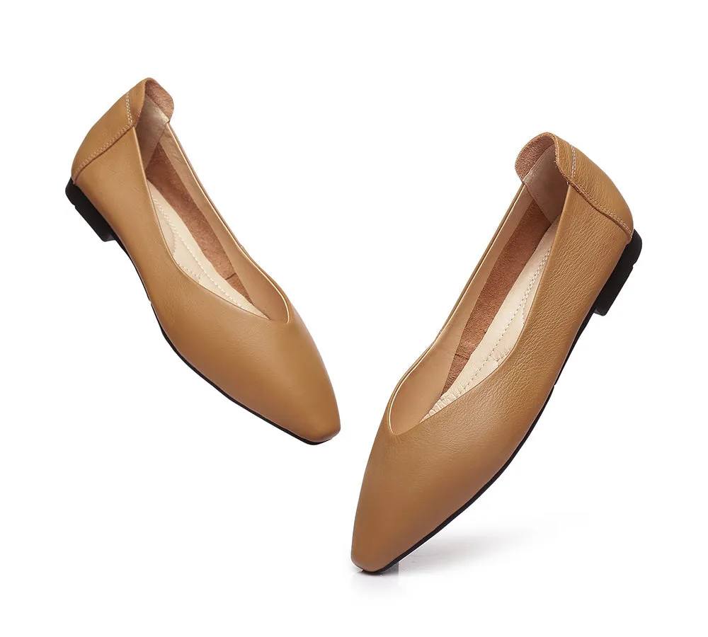 TARRAMARRA® Pointed Toe Leather Ballet Flats Women Everly