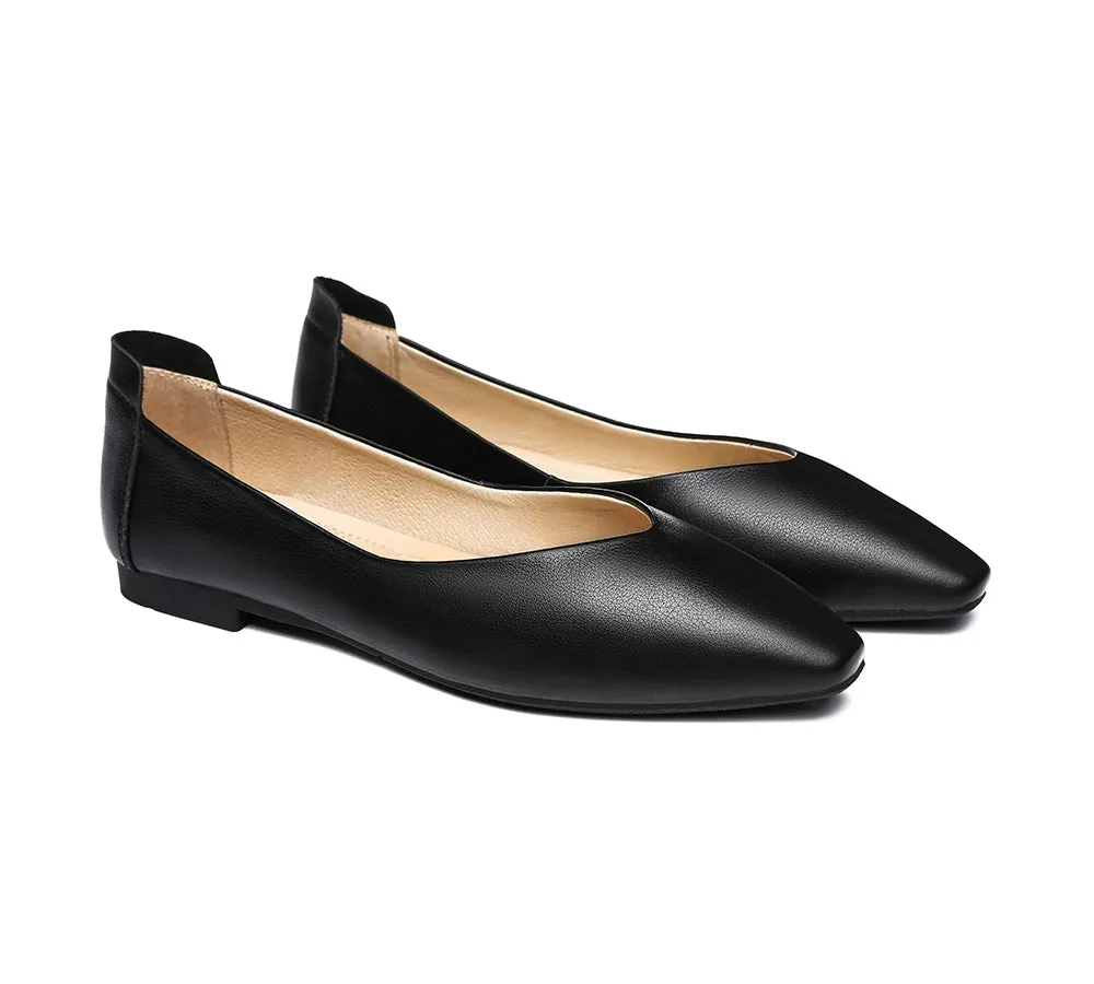 TARRAMARRA® Pointed Toe Leather Ballet Flats Women Everly