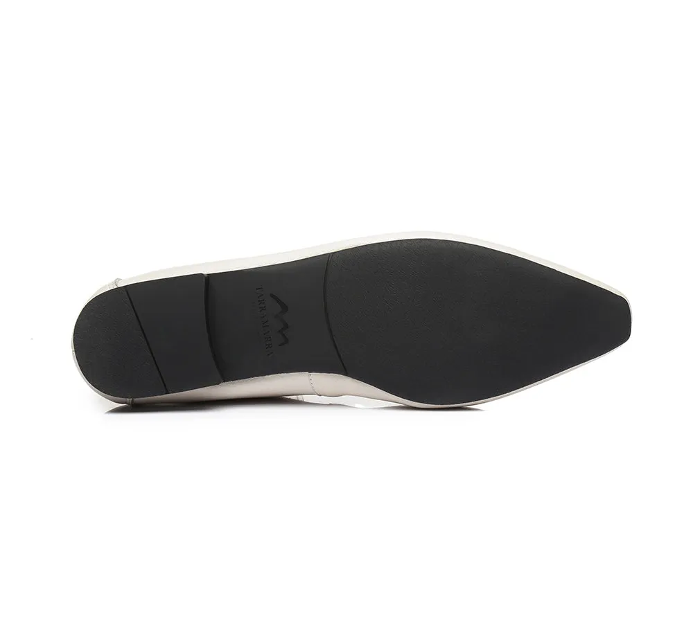 TARRAMARRA® Pointed Toe Leather Ballet Flats Women Everly