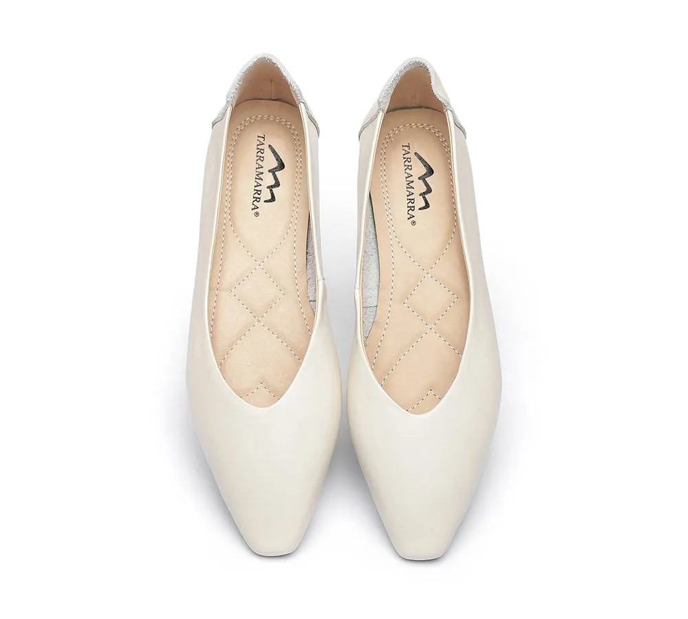 TARRAMARRA® Pointed Toe Leather Ballet Flats Women Everly