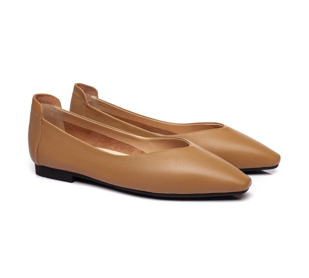 TARRAMARRA® Pointed Toe Leather Ballet Flats Women Everly