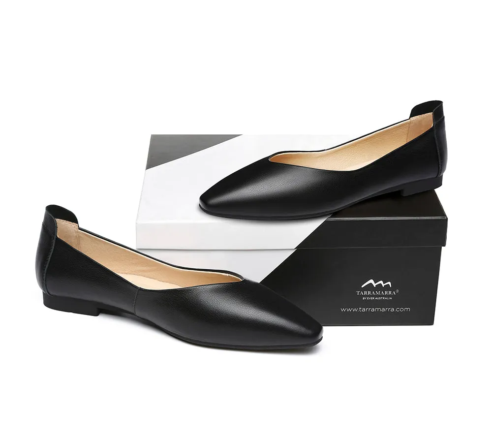 TARRAMARRA® Pointed Toe Leather Ballet Flats Women Everly