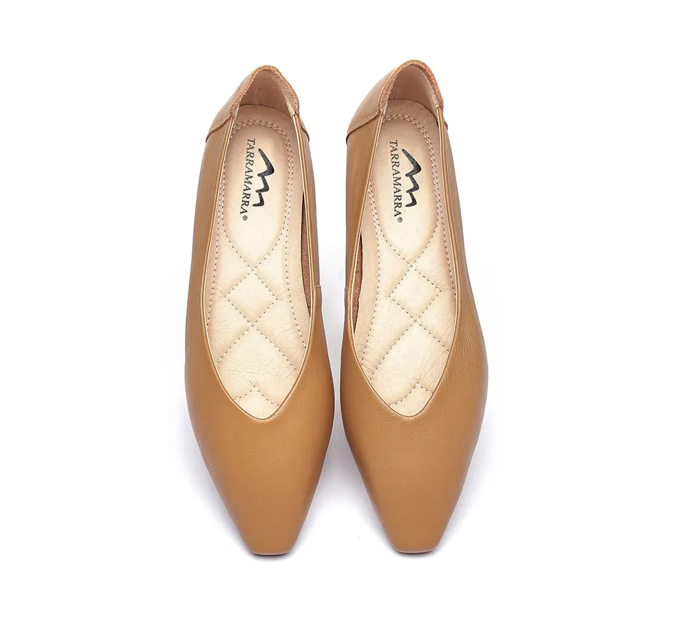 TARRAMARRA® Pointed Toe Leather Ballet Flats Women Everly