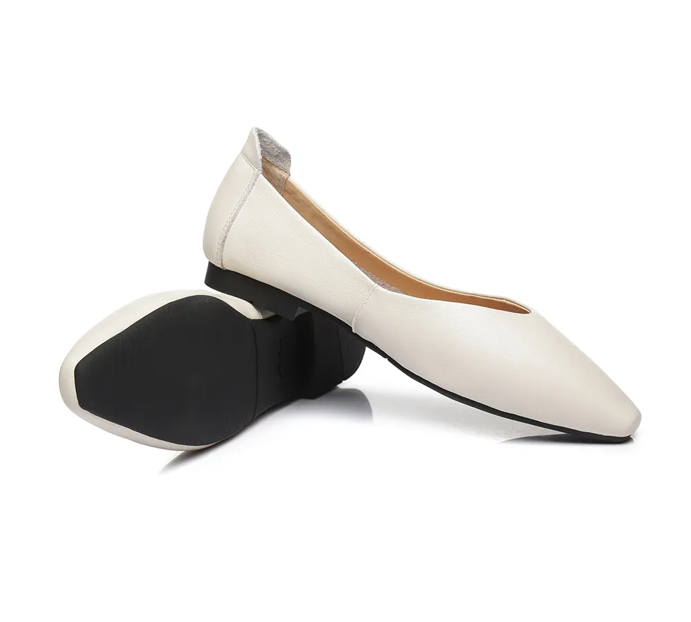 TARRAMARRA® Pointed Toe Leather Ballet Flats Women Everly