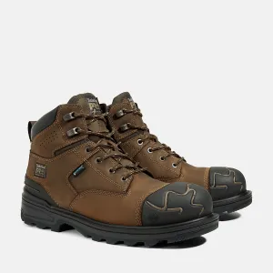 Timberland Pro Men's 6" Turkish Coffee Brown Magnitude Waterproof Round Composite Toe Work Boot