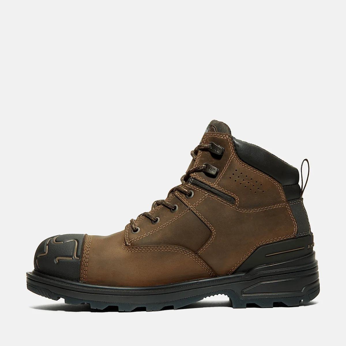 Timberland Pro Men's 6" Turkish Coffee Brown Magnitude Waterproof Round Composite Toe Work Boot