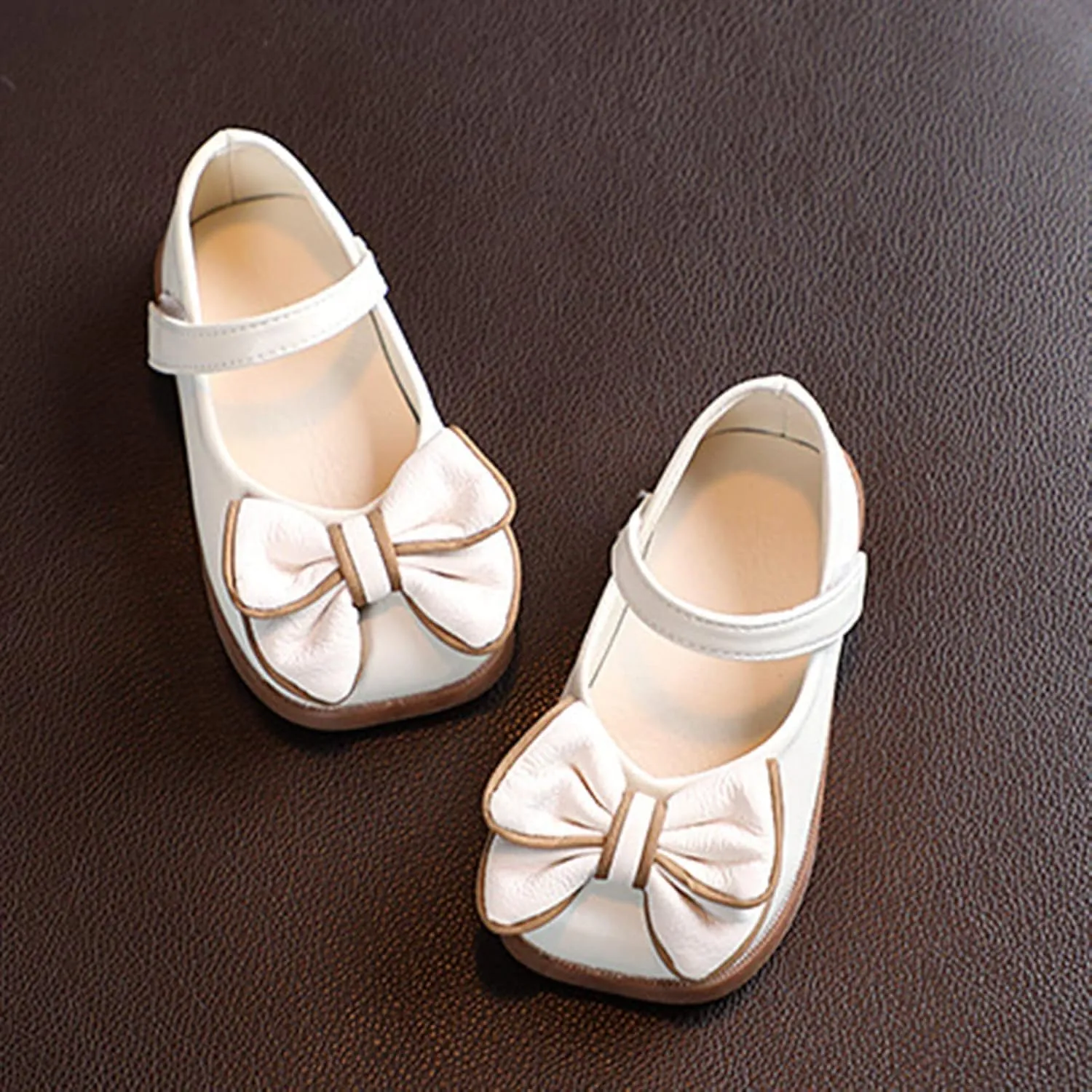 Toddler Flower Girl Dress Shoes Bows Mary Jane Ballet Flats Wedding Party Little Girls Low Heels Shoes