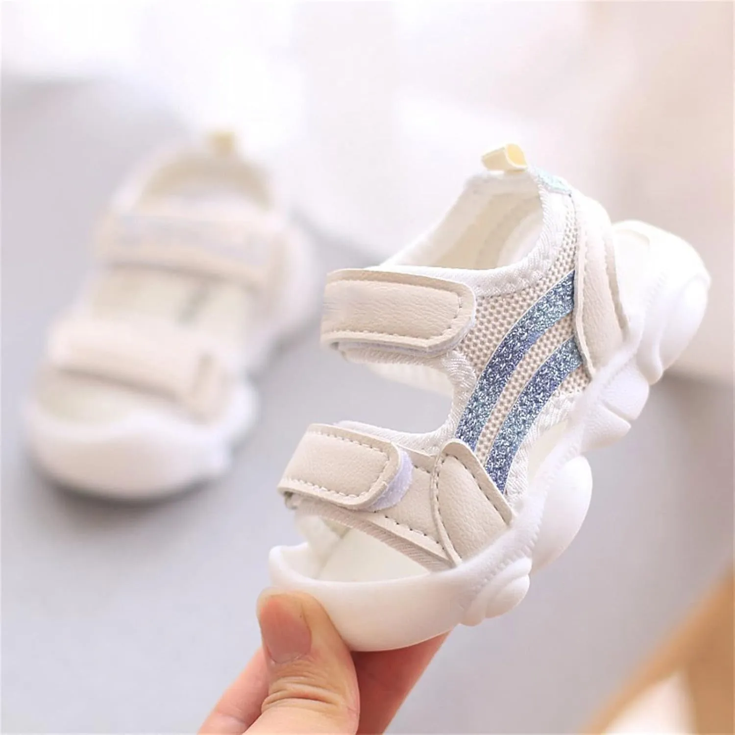 Toddler Infant Open Toe Sandals Summer Breathable Anti Slip Soft Sole Outdoor Beach Shoes for Boys Girls Unisex