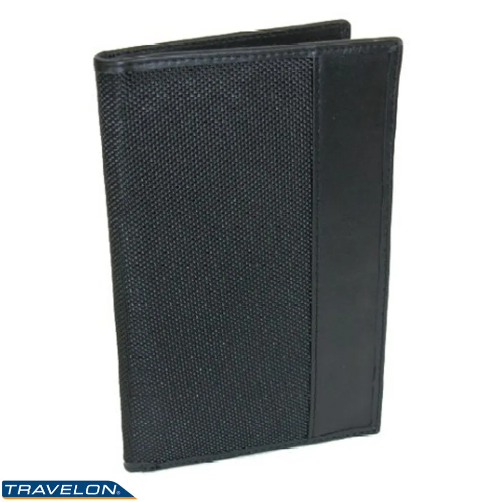 Travelon Passport Holder RFID Blocking Wallet Card ID Case Cover Organizer Black