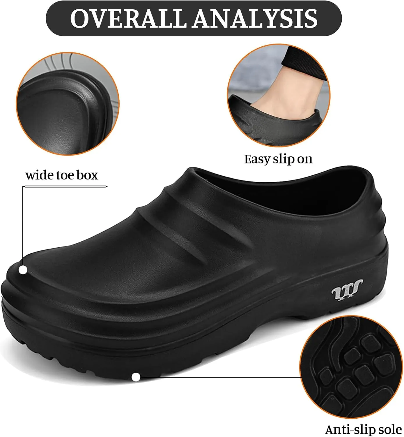 Unisex Armadillo Chef Clogs Wide Toe Box Non-Slip Oil Resistant Slippers,Lightweight Water Resistant Comfy Clogs,Breathable Kitchen Work Shoes Outdoor Quick Dry Soft Nurse Shoes with Arch Support