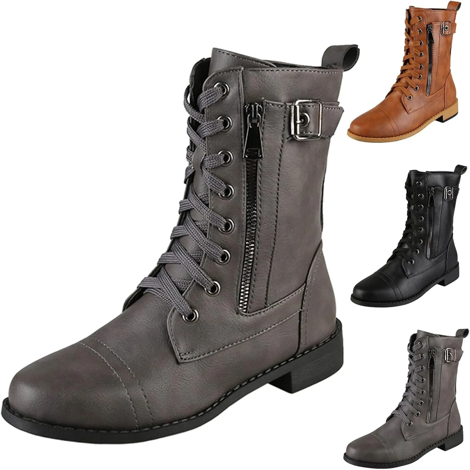 Women's Boots Ankle Wide Ankle Booties for Women Boots for Women Low Heel Boot for Men Comfortable and Soft Lightweight Side Zipper Pointd Toe Suede