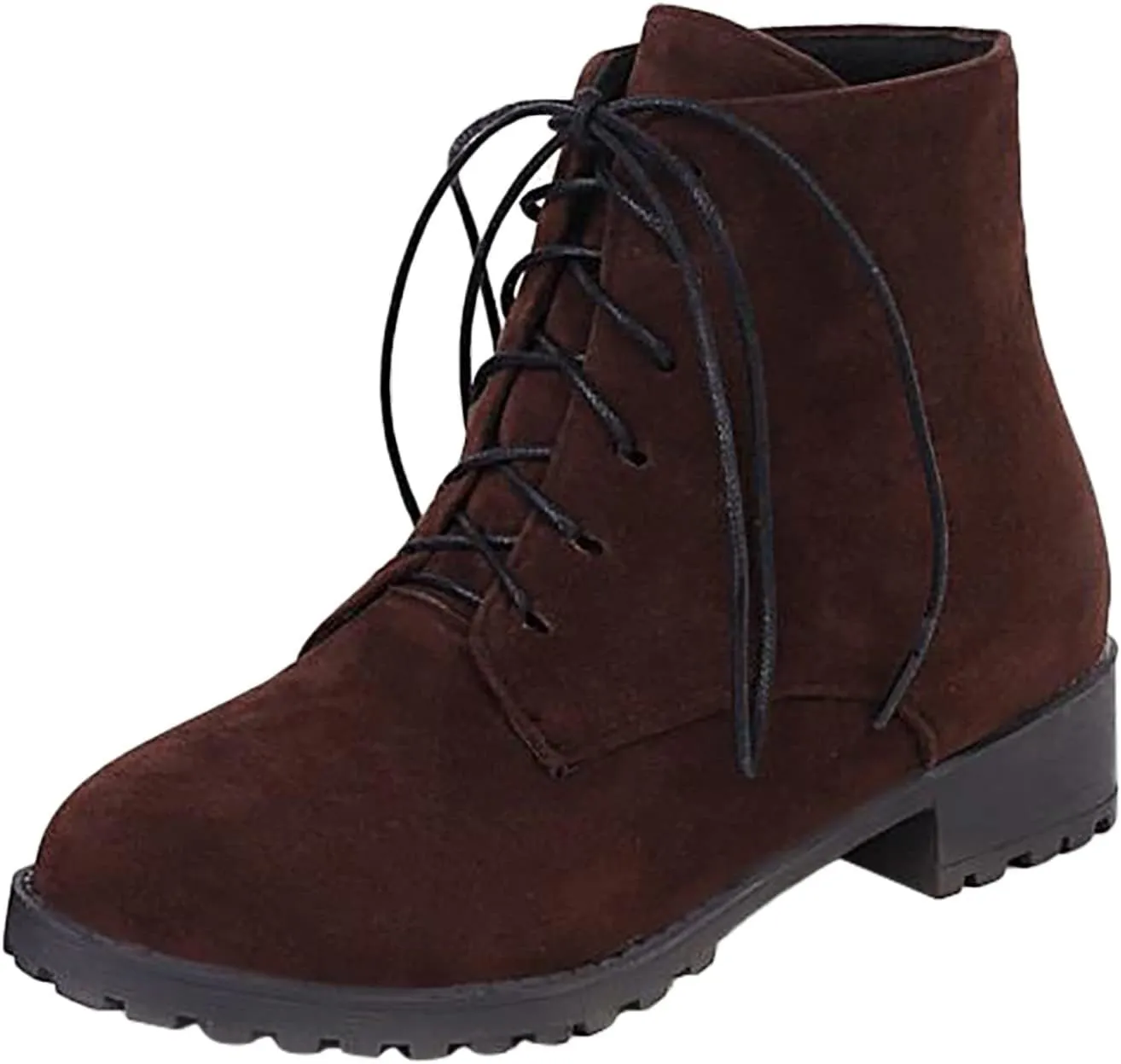 Womens Winter Boots Ankle Womens Booties Black Brown Boots for Women Pointed Toe Bootie for Women Comfy Soft Cover Heel Pointed Toe Mid Heel Slip On