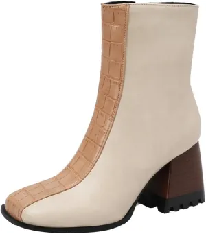 Work Boots for Women Ankle Womens Ankle Booties Black Low Heel Boots Wedge Boot Soft Sole Fashion Closed Toe Wide Fit Available
