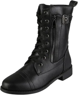 Work Boots for Women Ankle Women's Booties Wide Width Short Boots for Women Brown Boot Laces Soft Sole Fashion Chunky Block Heel Side Zipper Pointd Toe