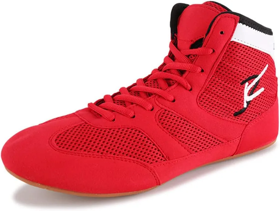 YIGATE Mens Wrestling Sneakers, Lightweight Boxing Shoes Comfort Casual Squat Athletic Shoes Breathable Weightlifting Shoes for Women Youth Boys and Girls