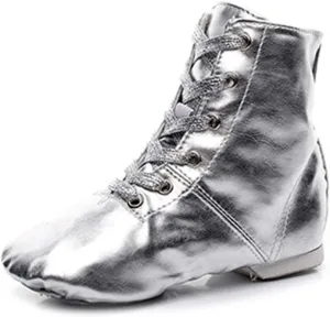 YKXLM Lace up Jazz Shoes Modern Dance Boots Over The Ankle for Women and Men,Model GBPUJS