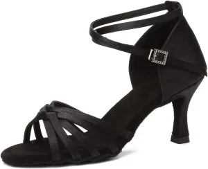 YKXLM Latin Dance Shoes Ballroom Women Salsa Tango Performance Practice Dancing Shoes,259