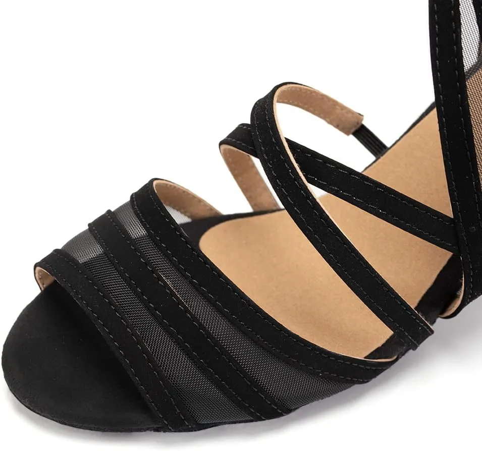 YKXLM Women's Professional Latin Dance Shoes Salsa Ballroom Wedding Dancing Shoes Model 027